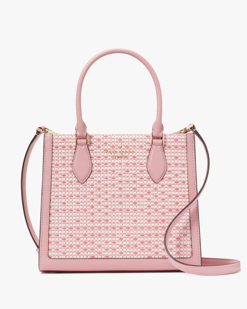 Kate Spade,エリー ストロー ツイード スモール トート,バッグ,ブライト カーネーション