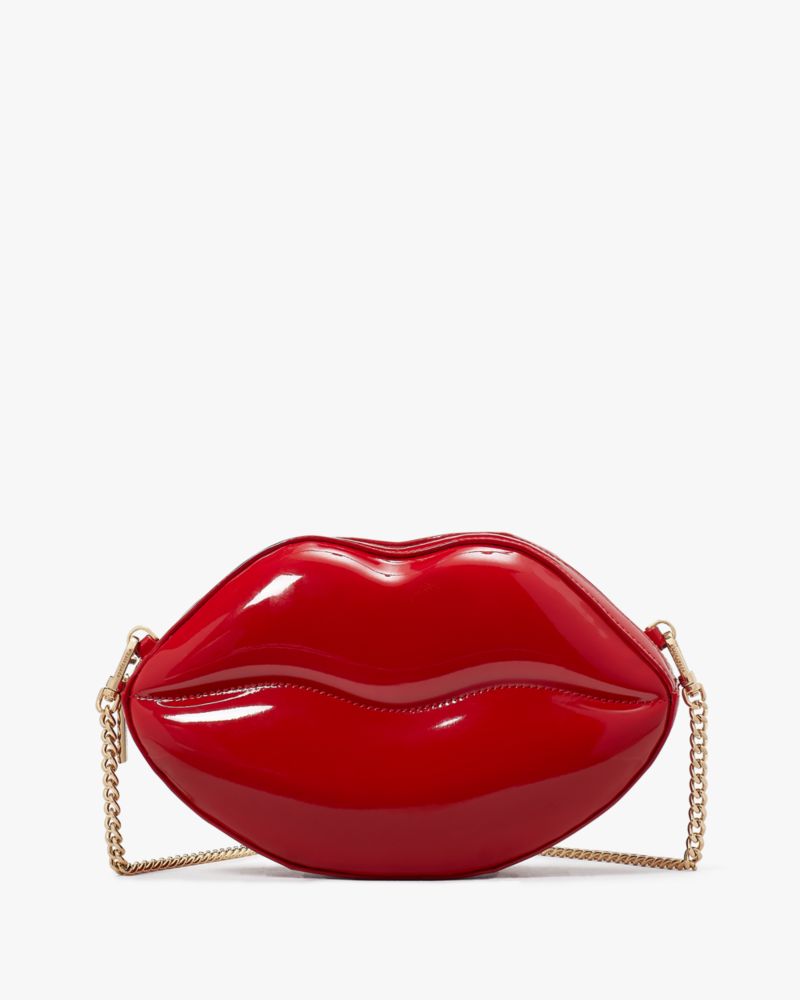 Kate Spade,Mwah 3D Lip Crossbody,Candied Cherry