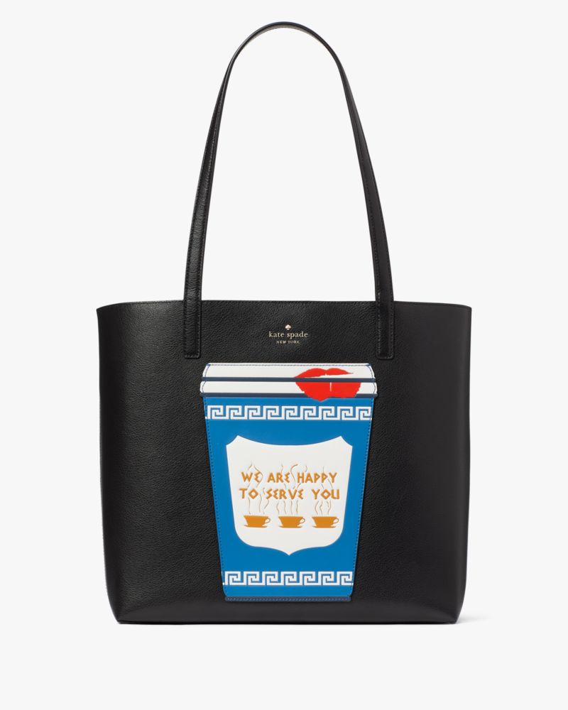 Kate Spade,Coffee Break Tote,Black Multi