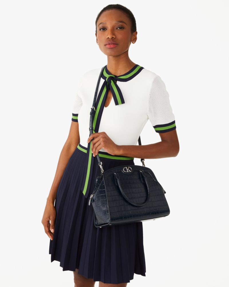 Kate Spade Denim Cherry Embroidered Rosie Crossbodyshoulder