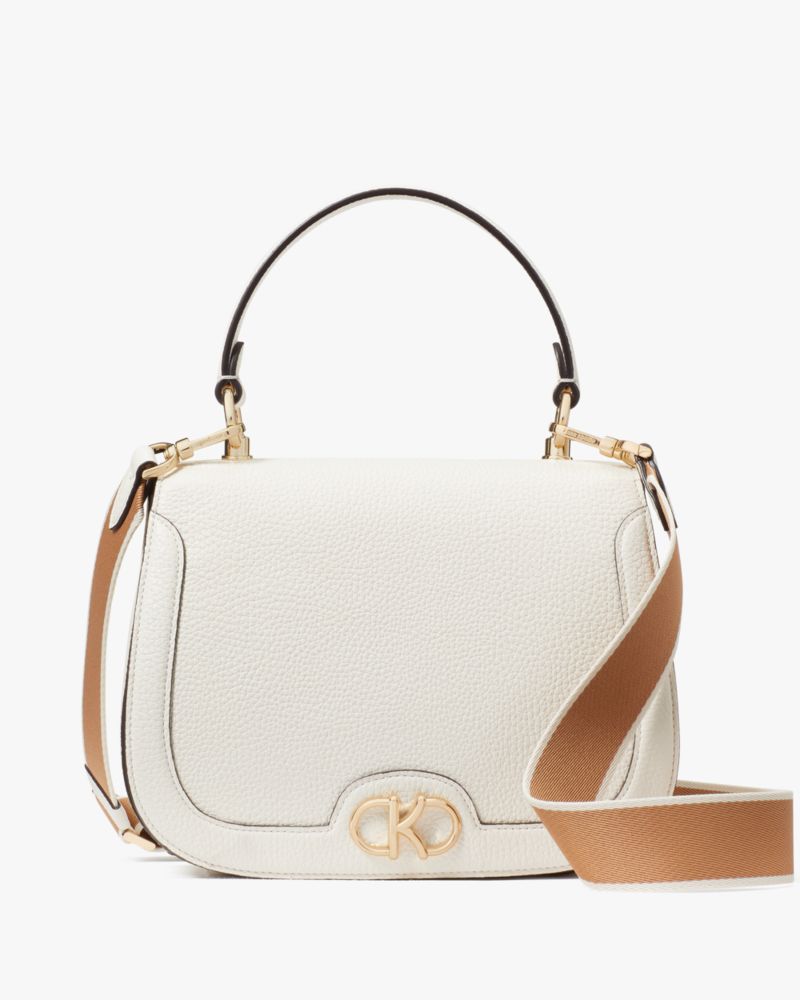 Kate Spade,Kyla Top Handle Saddle Bag,Meringue