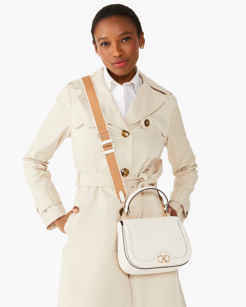 Kate Spade,Kyla Top Handle Saddle Bag,Meringue