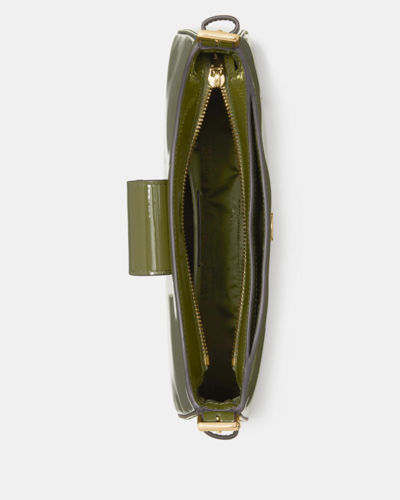 Kate Spade,Reegan Patent Fabric Small Shoulder Bag,Shoulder Bag,Metal,Logo,Day Party,