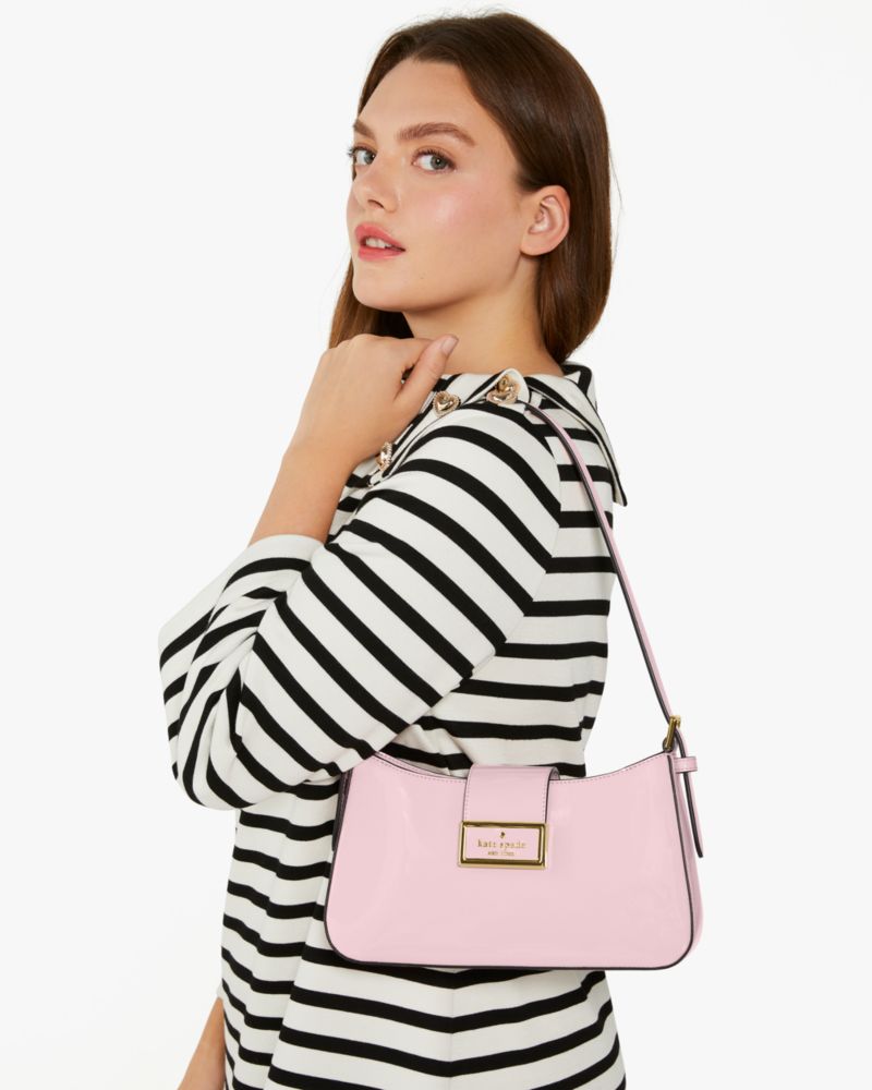 Kate Spade,Reegan Patent Small Shoulder Bag,Shoulder Bag,Metal,Logo,Day Party,
