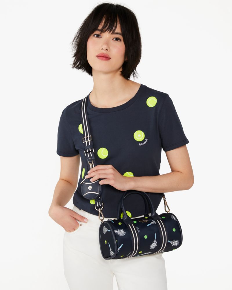 Kate Spade,ロージー ラケット アンド ボール プリンテッド スモール ダッフル クロスボディ,全てのアウトレット,ブレザーブルーマルチ