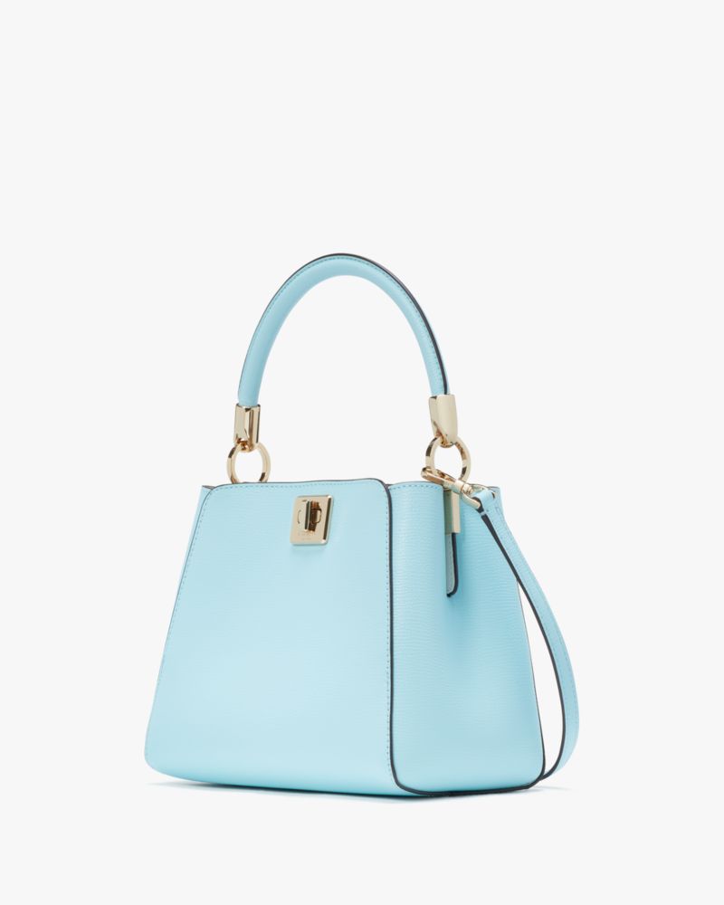 Kate Spade,Phoebe Small Top Handle Satchel,Lining Leather,Satchel,No Embellishment,Lined,Casual,Blue