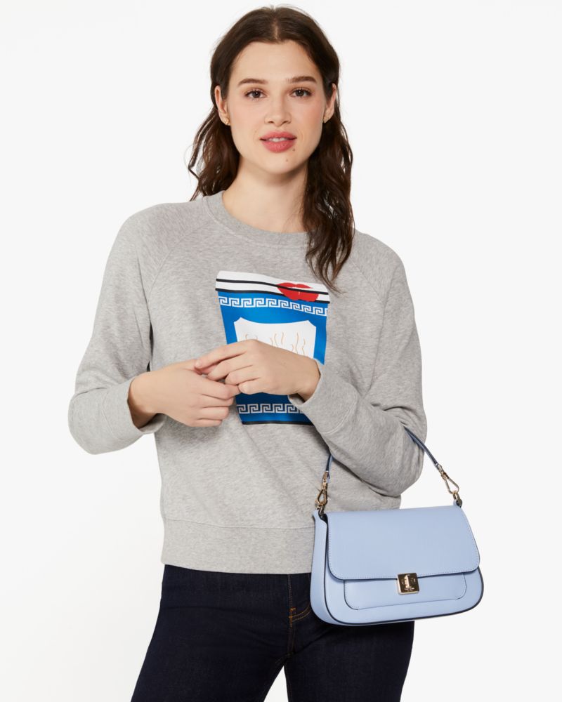 Kate Spade,Phoebe Flap Crossbody,Solid,North Star