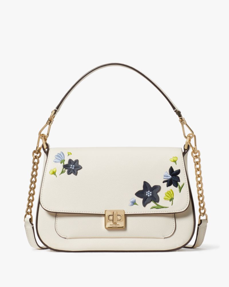 Kate Spade,Phoebe Floral Applique Flap Crossbody,