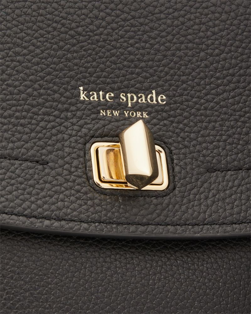 Kate spade black backpack hot sale leather