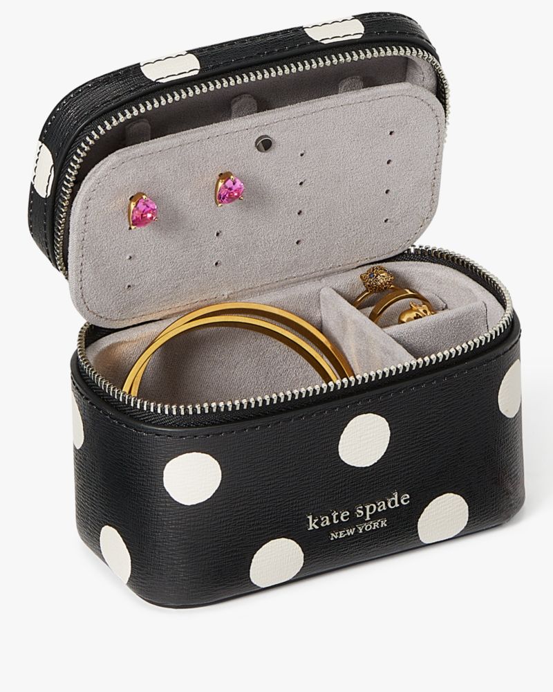 Kate Spade,Morgan Sunshine Dot Jewelry Case,Black Multi