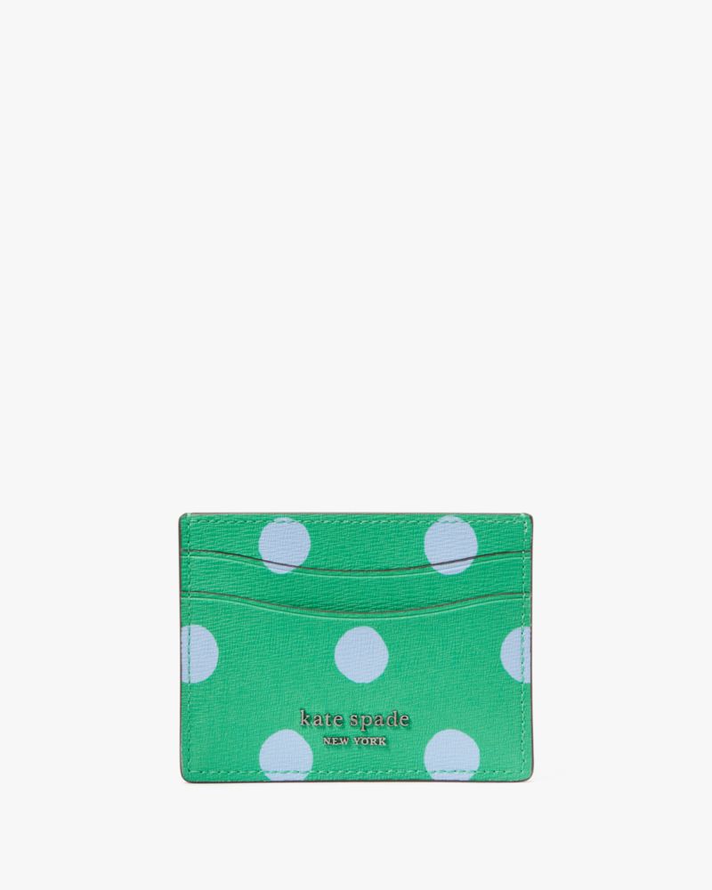 Kate Spade,Morgan Sunshine Dot Card Holder,Candy Grass Multi