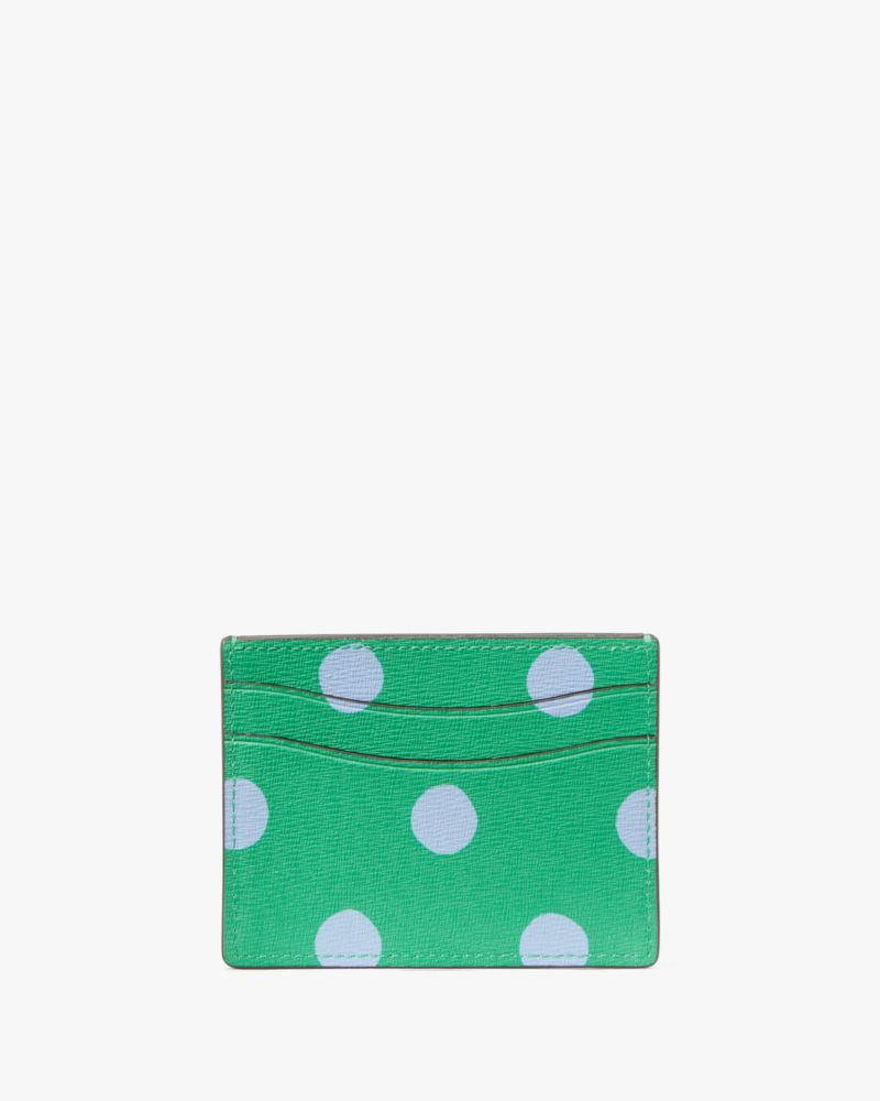 Kate Spade,Morgan Sunshine Dot Card Holder,Candy Grass Multi