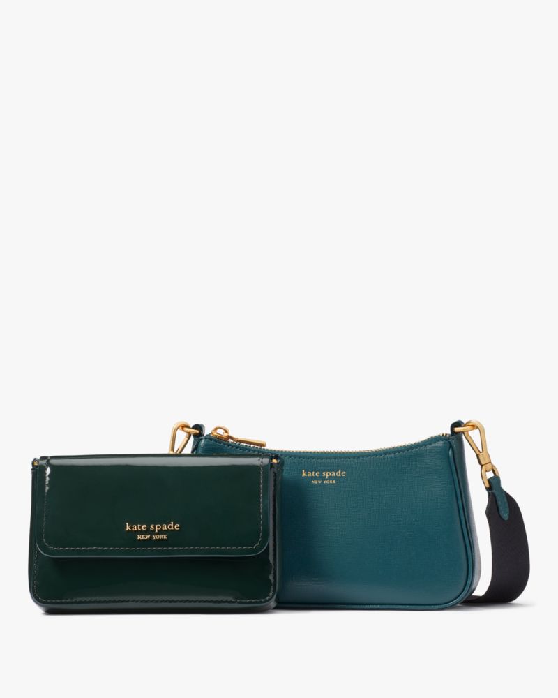 Kate Spade,Double Up Patent Leather Crossbody,