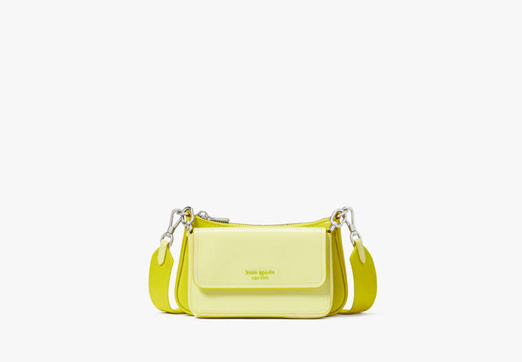 Kate Spade,Double Up Patent Leather Crossbody,Wasabi Multi