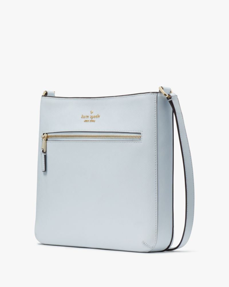 Kate Spade,On Purpose Large Swingpack Crossbody,Lining Leather,Crossbody,Metal,Logo,Lined,Casual,Blue