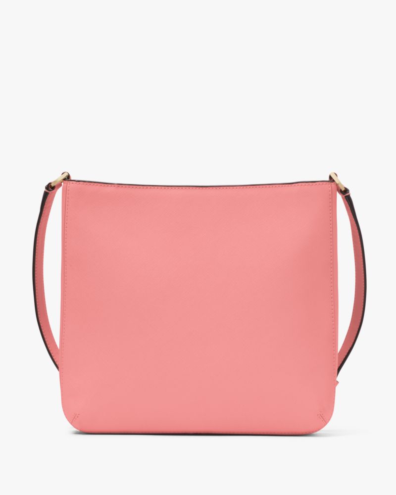 Kate Spade,On Purpose Large Swingpack Crossbody,Lining Leather,Crossbody,Logo,Metal,Lined,Casual,Pink