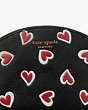 Kate Spade,Morgan Stencil Hearts Small Dome Cosmetic Case,Black Multi