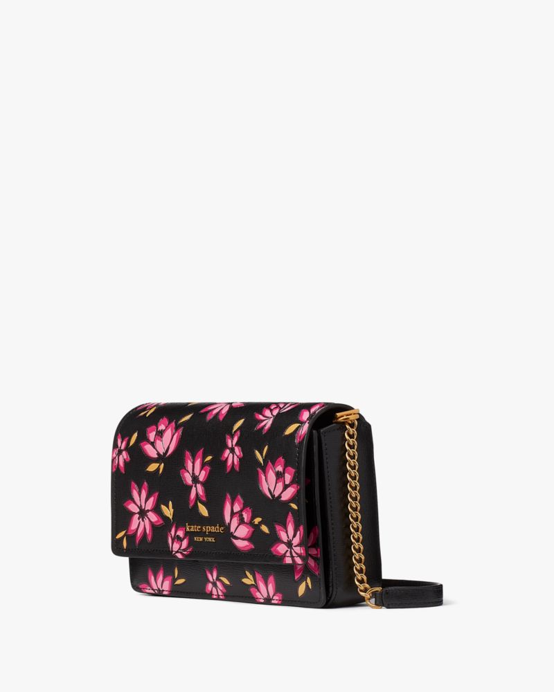 Kate Spade,Morgan Winter Blooms Embossed Flap Chain Wallet,