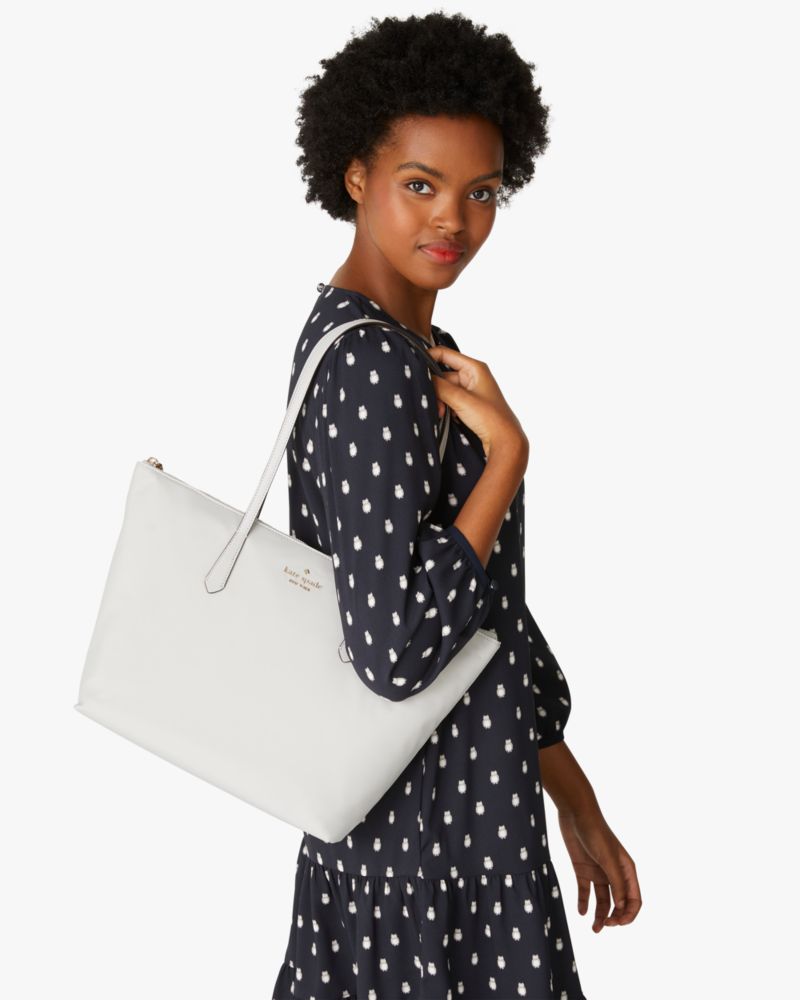 Kate spade grey tote on sale bag