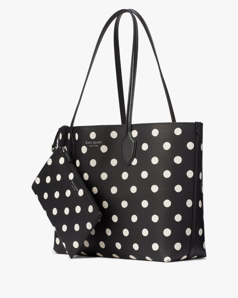  kate spade new york Resuable Shopping Tote, Black Dots