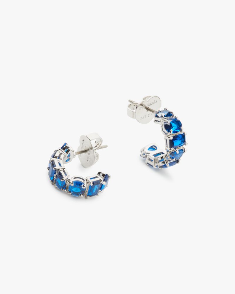 Kate Spade,Candy Shop Small Stone Hoops,Sapphire.