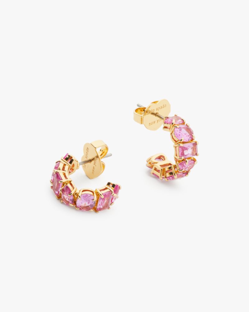 Kate Spade,Candy Shop Small Stone Hoops,Fuchsia