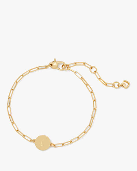 Kate Spade,I Initial Chain Bracelet,Gold