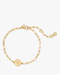 Kate Spade,K Initial Chain Bracelet,Gold