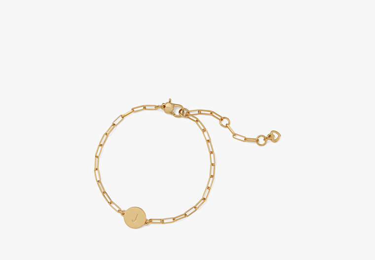 Kate Spade,J Initial Chain Bracelet,Gold