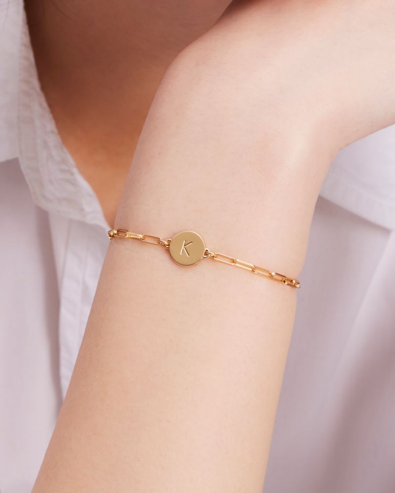 Kate Spade,J Initial Chain Bracelet,Gold