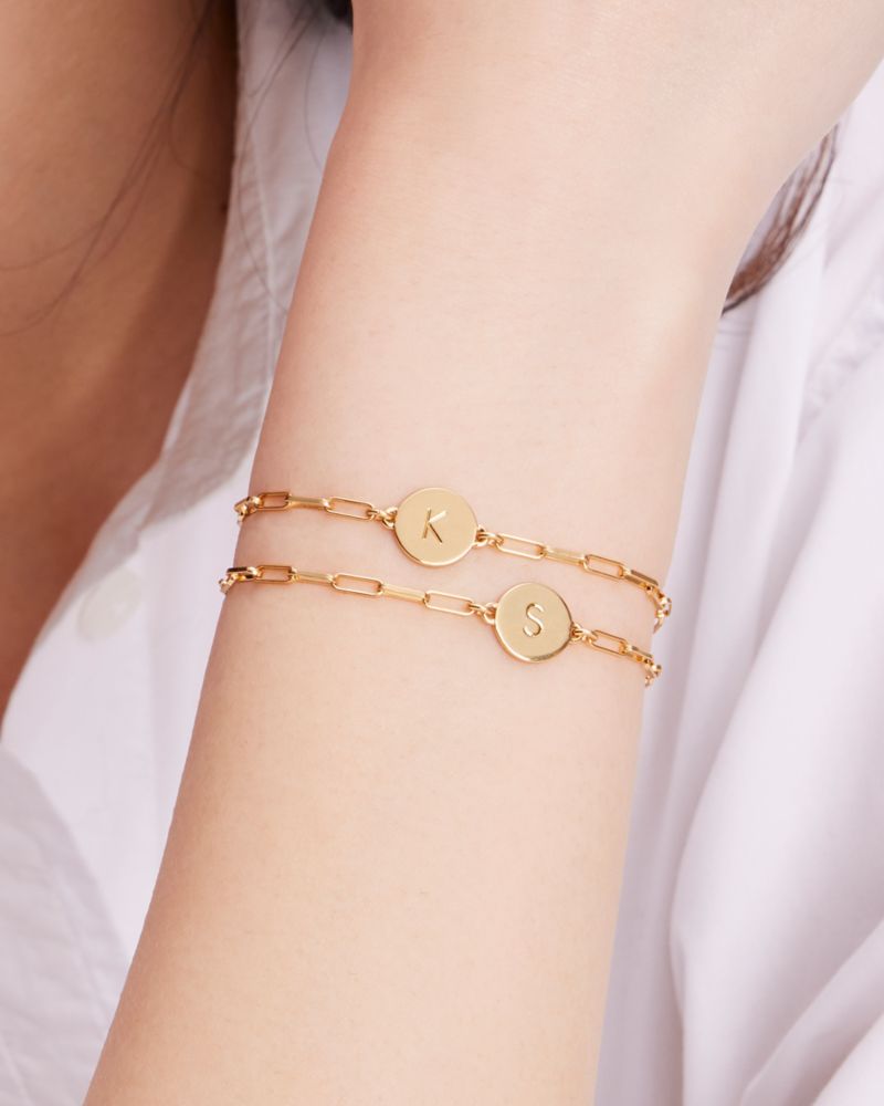 J Initial Chain Bracelet