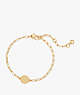 Kate Spade,E Initial Chain Bracelet,Gold