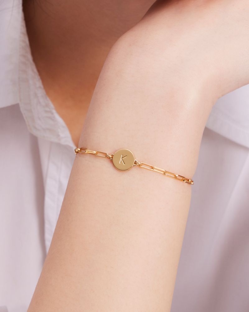 Kate Spade,D Initial Chain Bracelet,Gold
