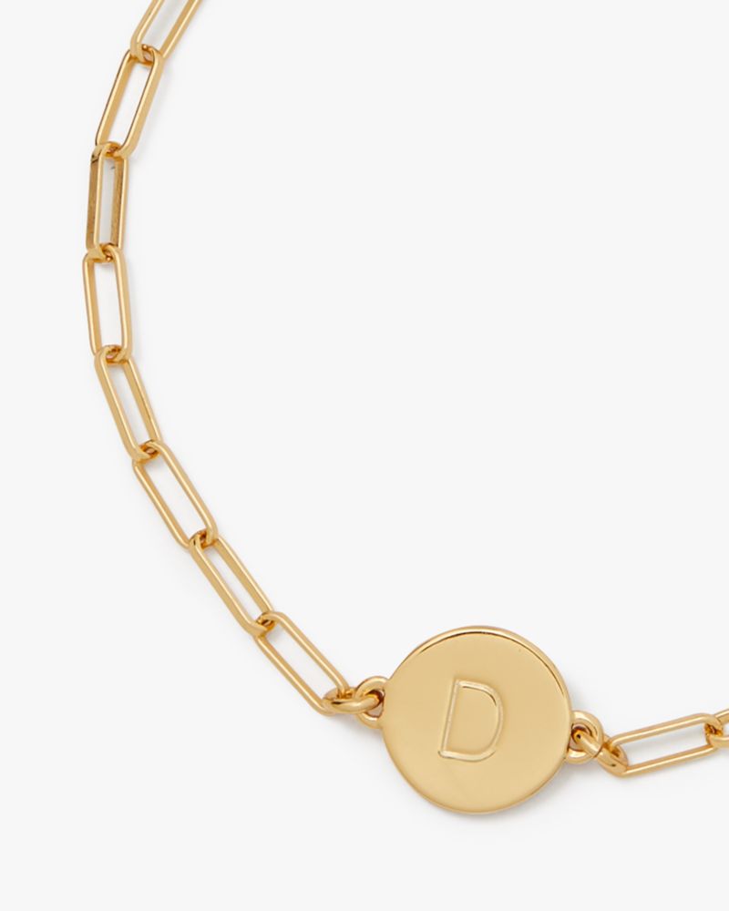 D Initial Chain Bracelet