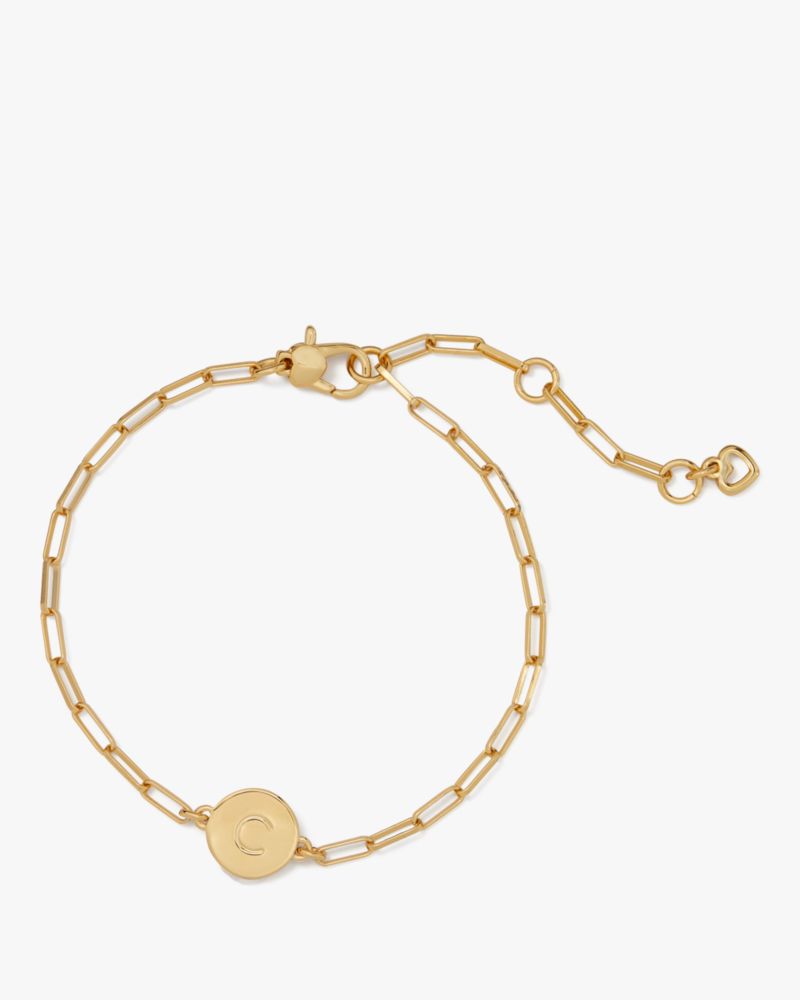 C Initial Chain Bracelet