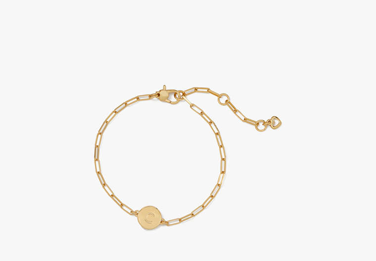 Kate Spade,C Initial Chain Bracelet,Gold