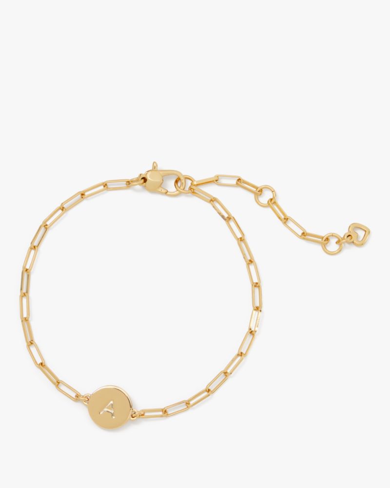 Kate Spade,A Initial Chain Bracelet,Gold