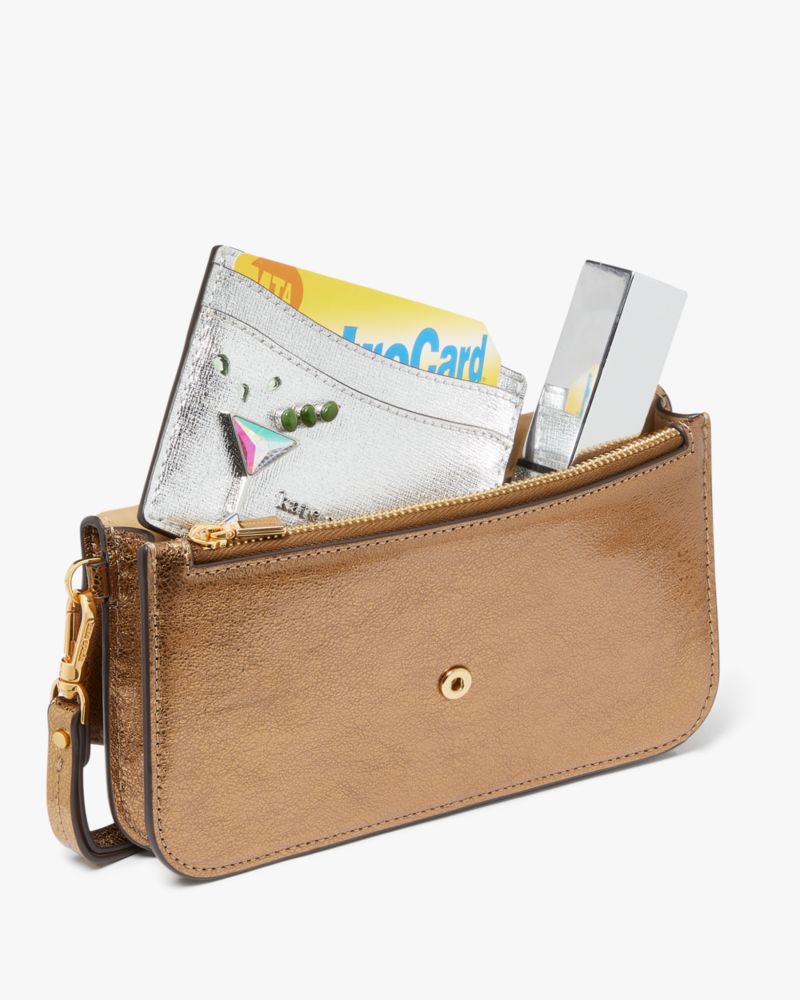 Dakota Crinkle Metallic Flap Wristlet | Kate Spade New York | Kate