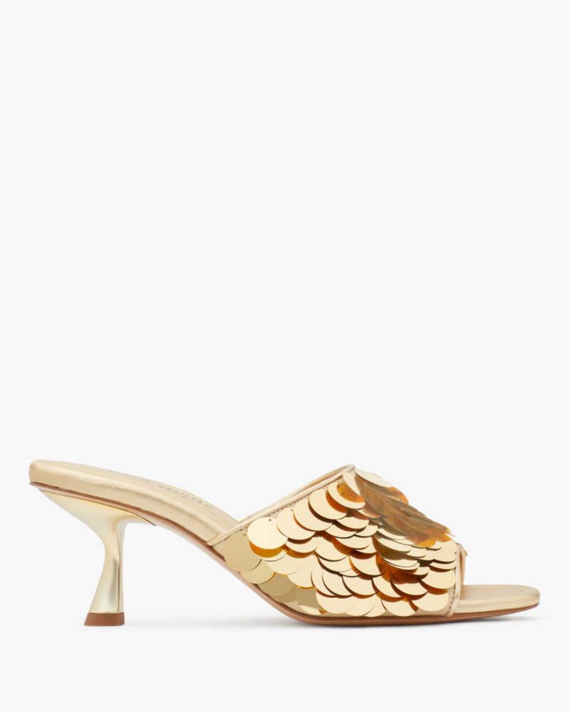 Kate Spade,Malibu Sequin Sandals,Light Gold.