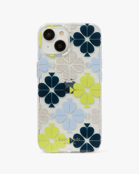 Kate Spade,Spade Flower iPhone 15 Case,Clear Multi