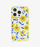Kate Spade,Sunshine Floral iPhone 15 Pro Case,Clear Multi