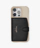 Kate Spade,Morgan Colorblocked iPhone 15 Pro Cardholder Case,Earthenware Black Multi