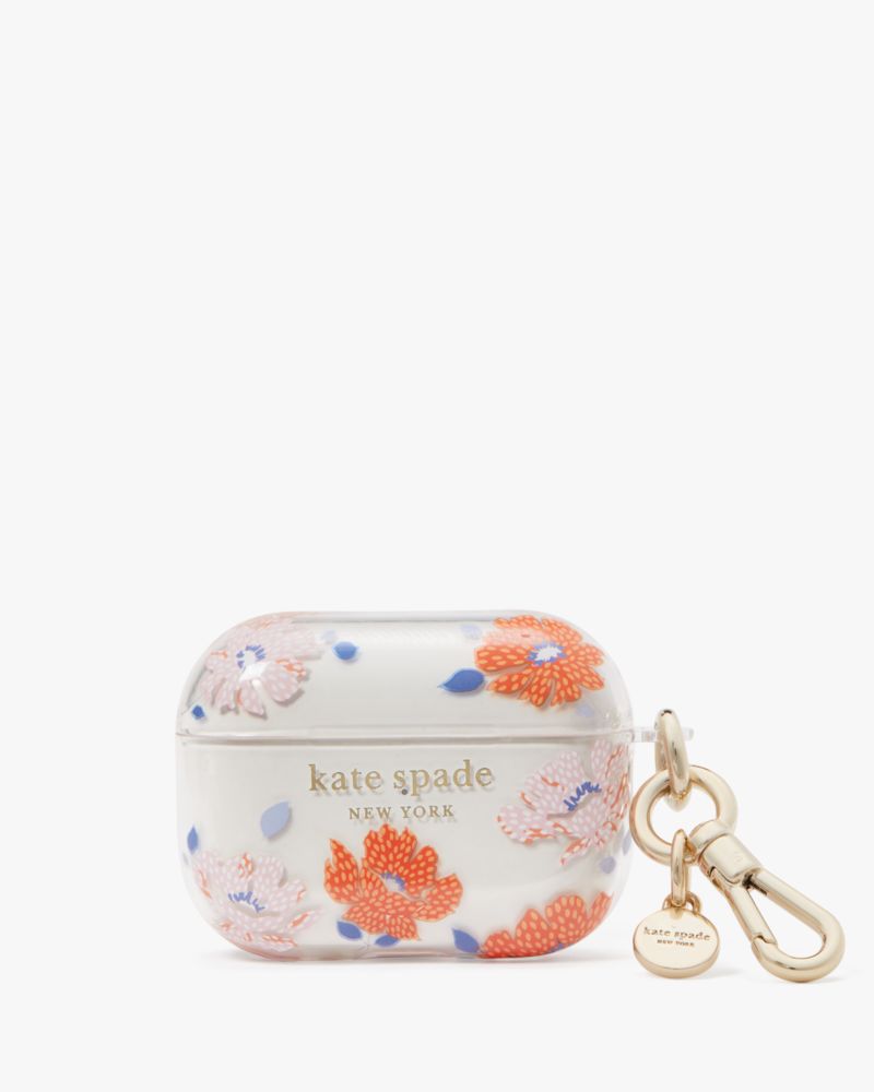 Kate Spade,Dotty Floral AirPods Pro Case,Clear Multi