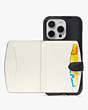 Kate Spade,Morgan Colorblocked iPhone 15 Pro Cardholder Crossbody,Black Multi