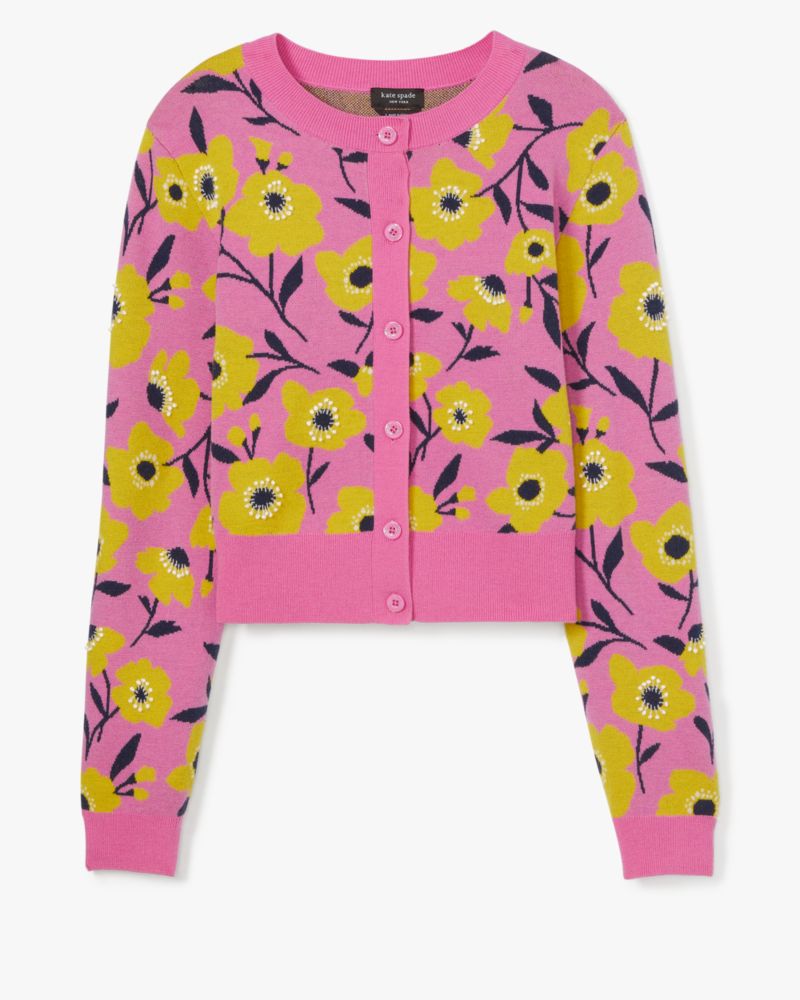 Sunshine Floral Embellished Cardigan | Kate Spade New York