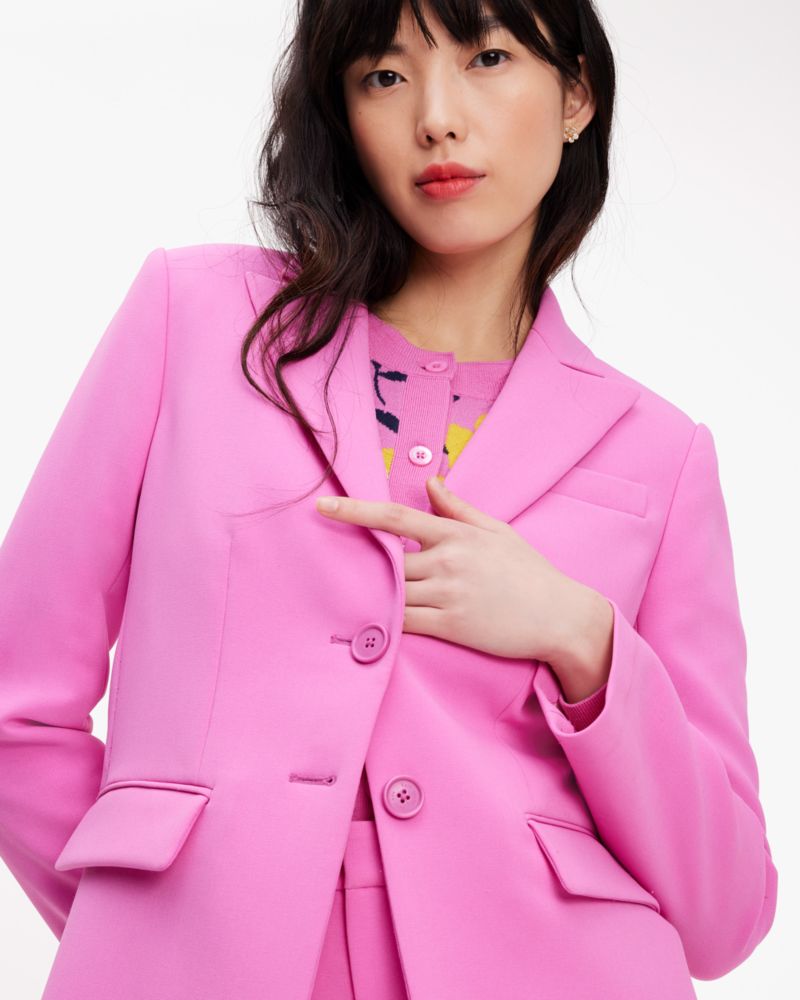 Kate Spade,Tech Twill Blazer,Spandex,Polyester,Blazer,No Embellishment,Day Party,