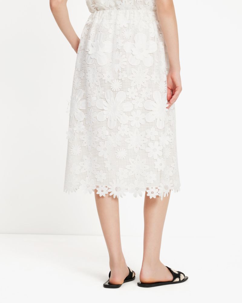 Kate Spade,フローラル レース スカート,スカート,フレッシュホワイト
