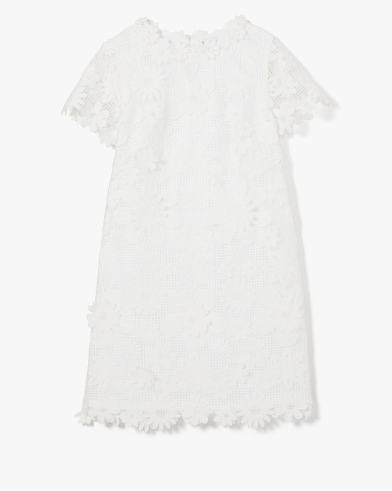 Kate Spade,Floral Lace Shirtdress,Fresh White