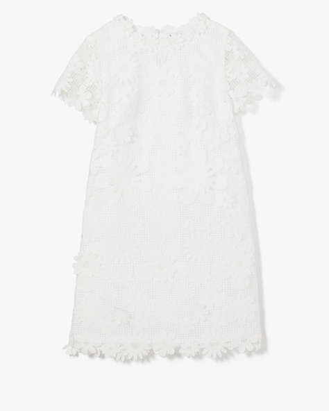 Kate Spade,Floral Lace Shirtdress,Fresh White