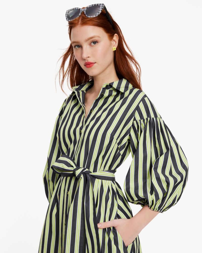 Springtime Stripe Shirtdress